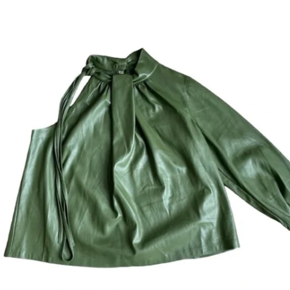 Eloquii faux leather top